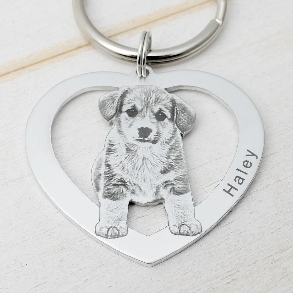 Custom Keychain Picture Keyring Dog Photo Pet Memo - TheLoveBoutique